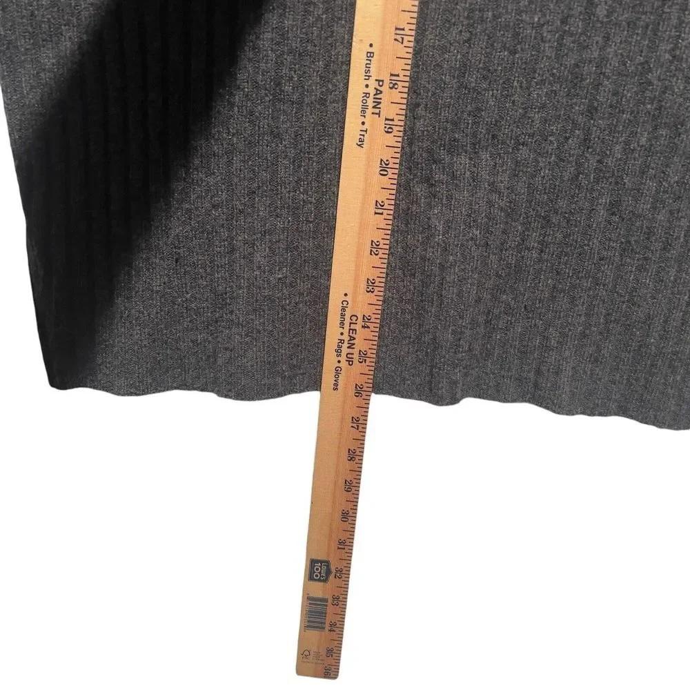 Vintage Abercrombie & Fitch Mockneck Sweater Size XL Gray Lambswool Patch Elbows